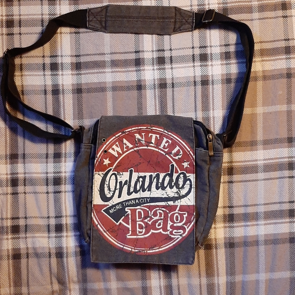 Orlando Graphic Robin Ruth Grey Messenger Crossbody